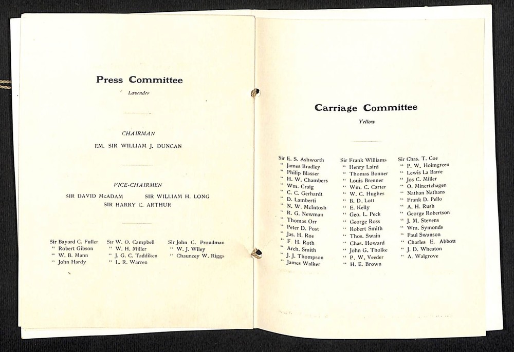 Knight's Templars 1901 28th Anniversary York Commandery NYC Program Scarce