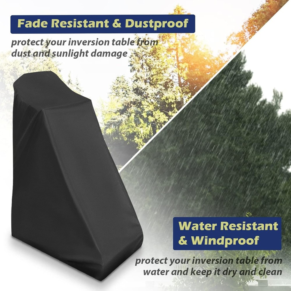 Inversion Table Protective Cover with Zipper, Waterproof& Dustproof Black