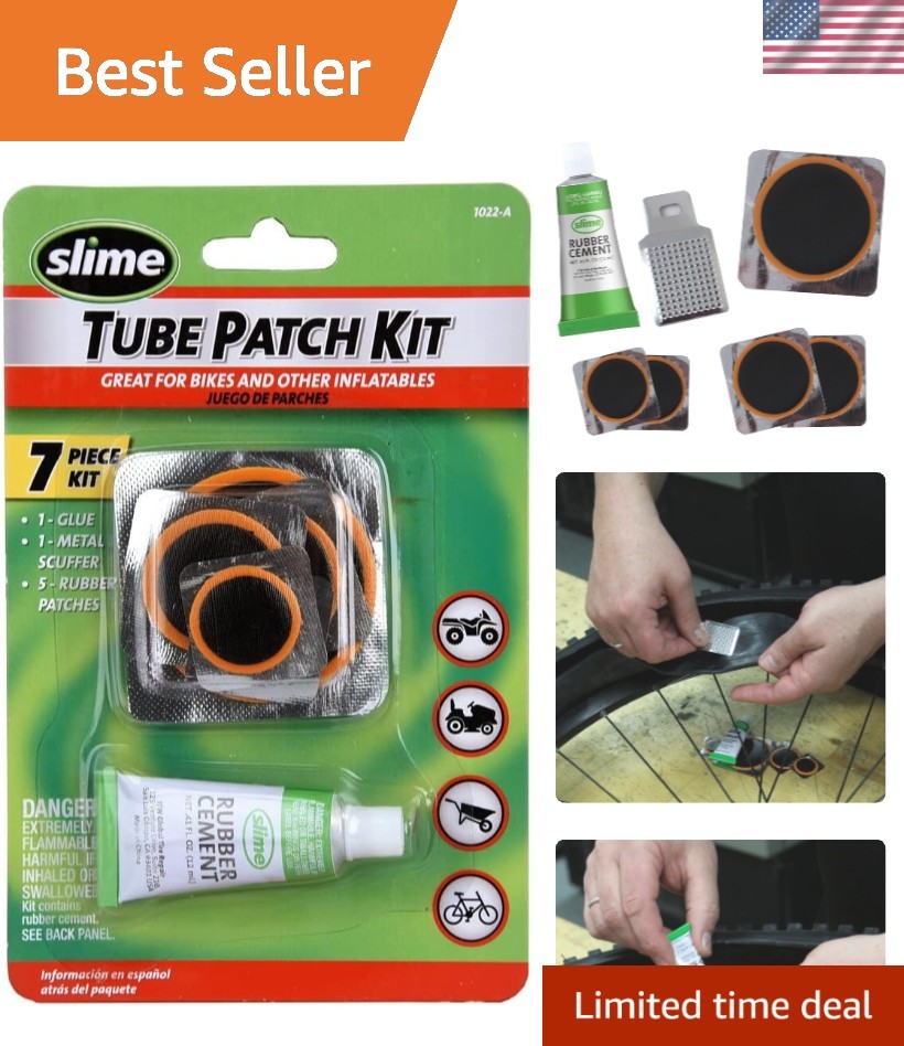 Slime Seven Piece Bike Inner Tube Patch Kit - 1022-A