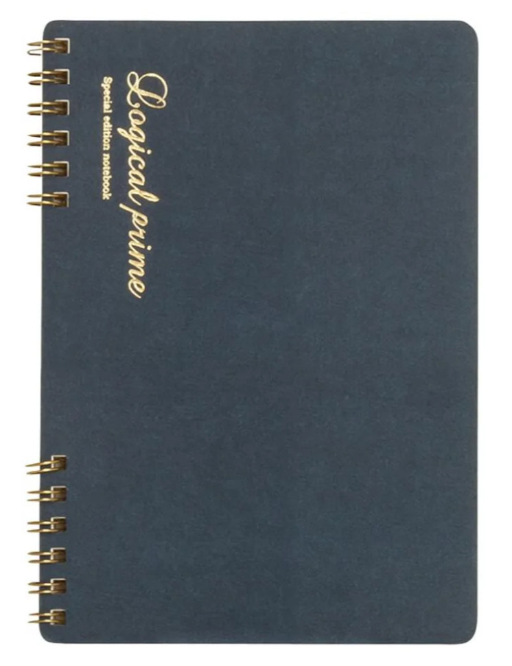 2-Pack! Nakabayashi Logical Prime W Split Ring 6mm Lined (Blue) Notebook A5