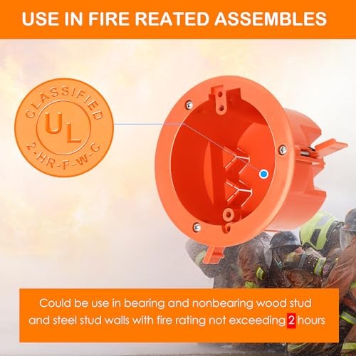 [] Electrical Box,Old Work Junction Box,Ceiling Box,18 Cubic 6 Pack Round