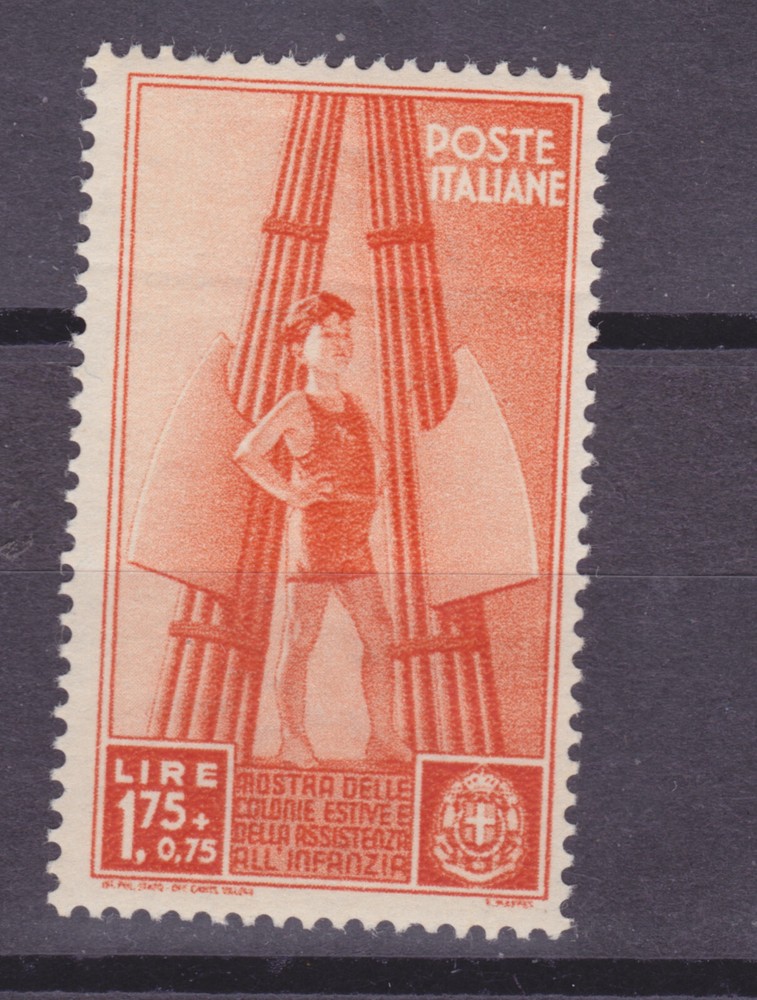 ITALY #374 mint never hinged light crease SEMI POSTAL