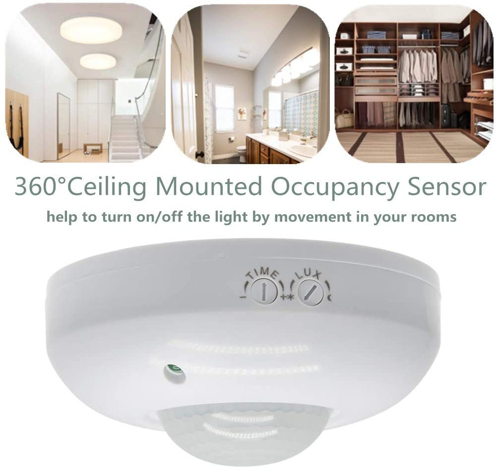 Sensky 360 Degree Ceiling Mount Occupancy Sensor, 110-240V PIR Motion Sensor...