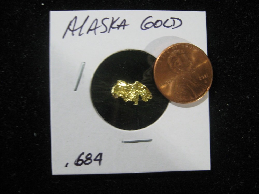ALASKA GOLD NUGGET  .684 GRAM!