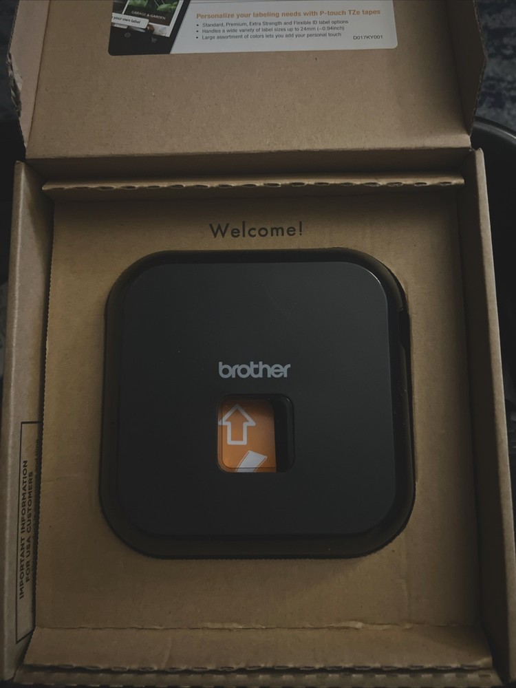 Brother P-Touch Cube Plus Label Maker Printer Bluetooth 5x5x2.6" Open Box