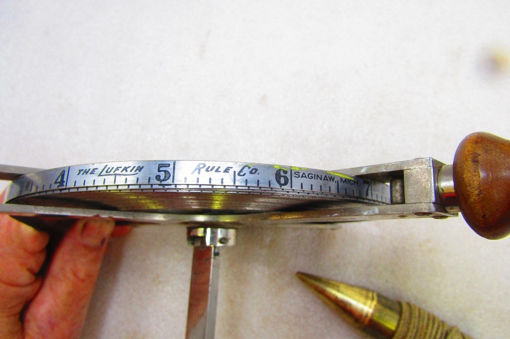 Lufkin Engineers Pattern Frame Steel Tape, 100 ft with plumb bob.