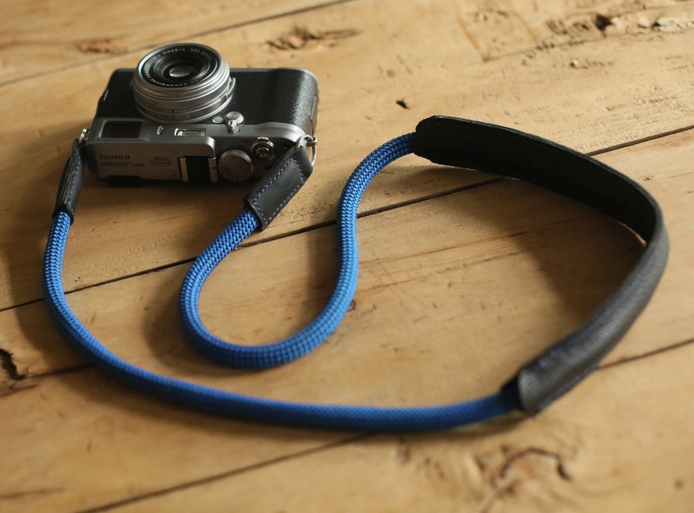 Windmup 10 mm Blue Climbing Rope Camera Strap with Shoulder Pad