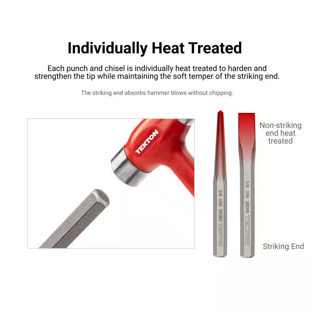 Punch and Chisel Set, 20-Piece (Center, Solid, Pin, Chisel)