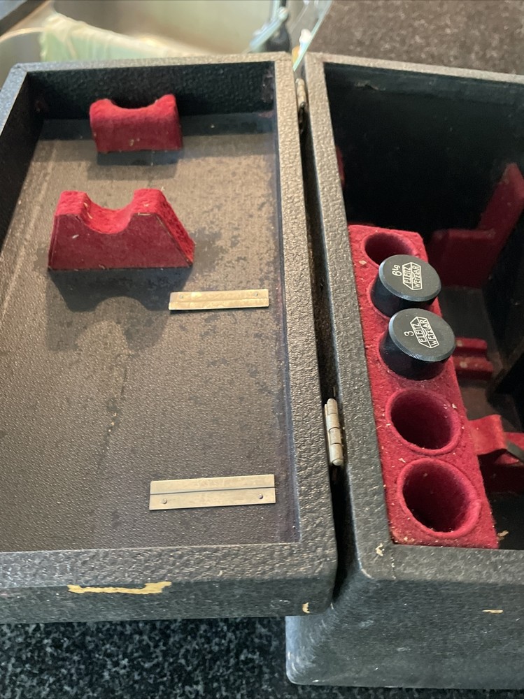 Antique Ernst Leitz Brass Microscope with Case Wetzlar Germany