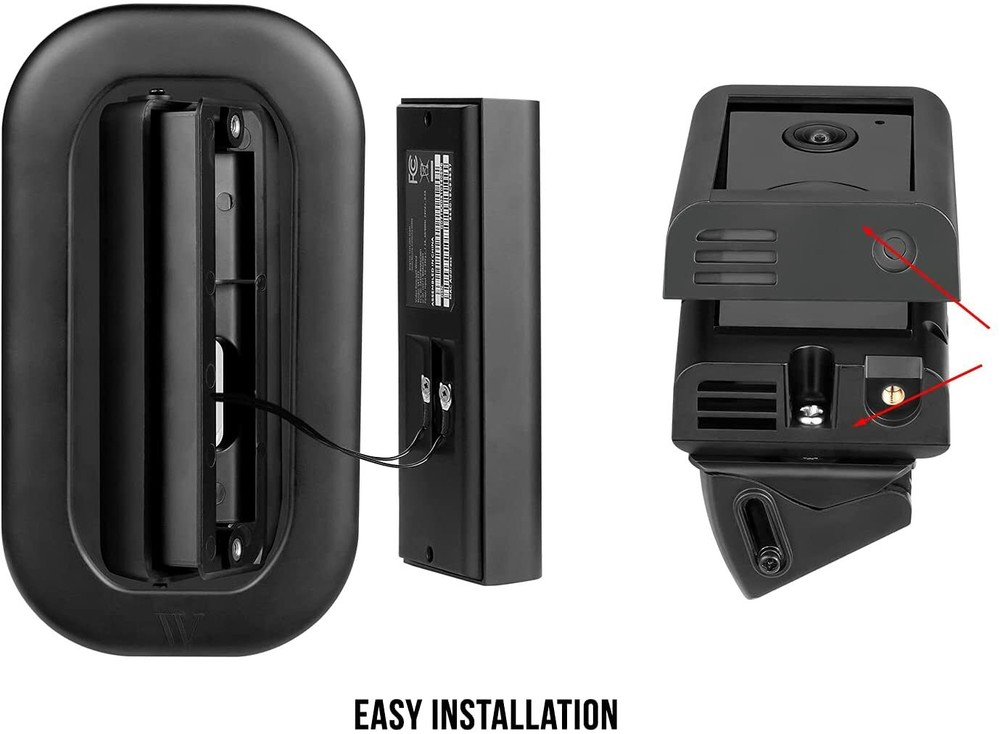 Horizontal Adjustable Angle Mount and Wall Plate for Ring Video Doorbell Wired