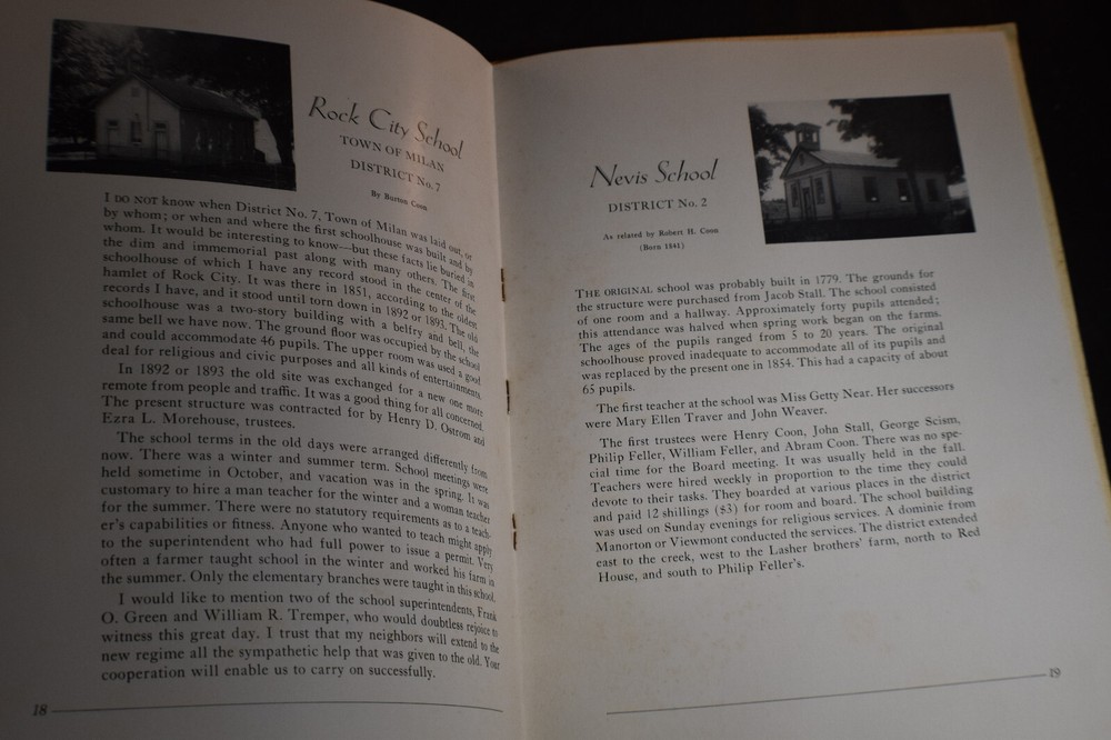 1939 Red Hook School District Dedication Exercises Booklet
