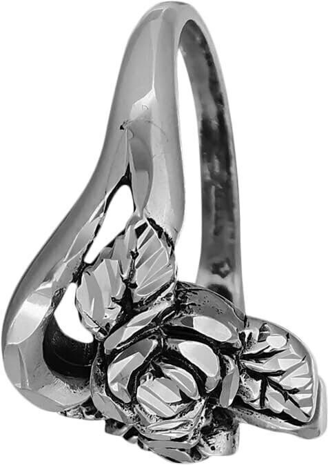 Diamond Cut Rose Corsage Ring