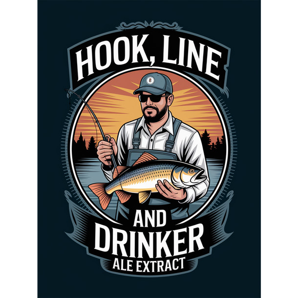 Label Peelers Hook, Line, and Drinker Ale Beer Kit - Extract