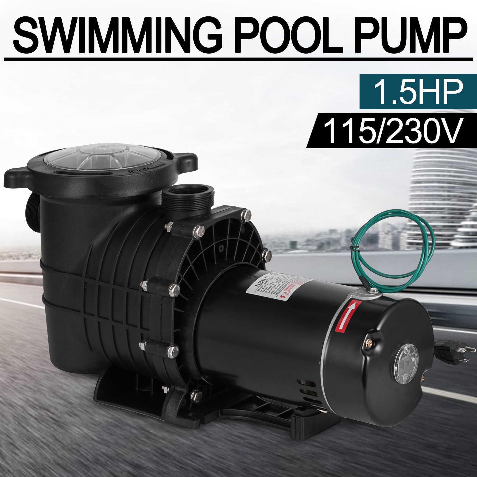 Hayward 1.5HP Swimming Pool Pump In/Above Ground w Motor Strainer Filter Basket