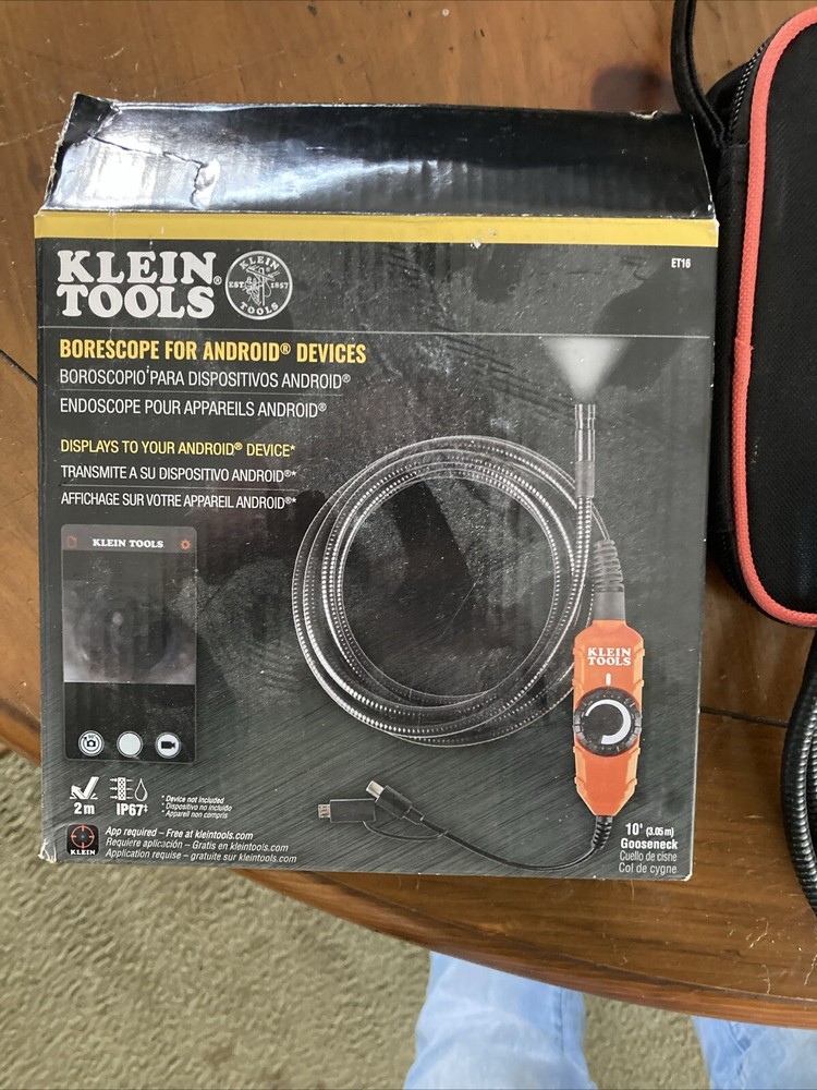 BRAND NEW Klein Tools ET16 Borescope Camera for Android Device