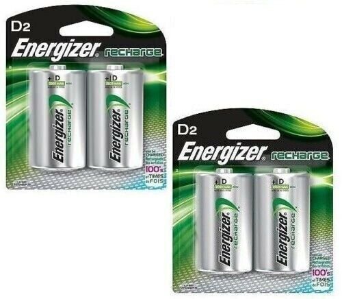 2 - Energizer Rechargeable D Nimh Battery 2 Pack