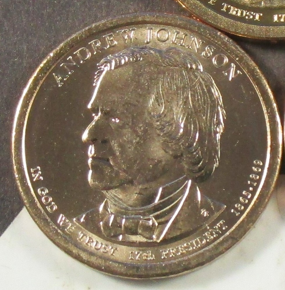 2011 D Andrew Johnson Presidential Dollar From Mint Roll - Position A