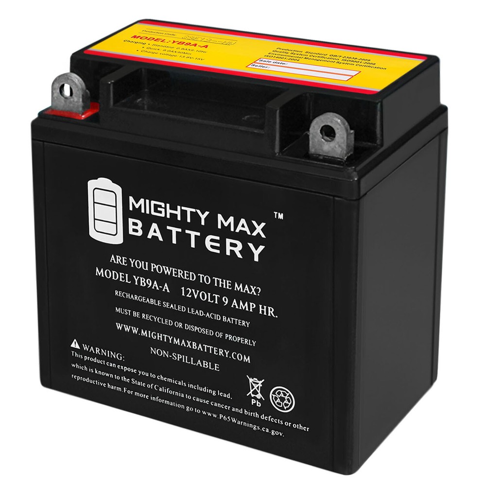 Mighty Max YB9A-A 12V 9AH Battery Replacement for Suzuki LT160 E QuadRunner 2003