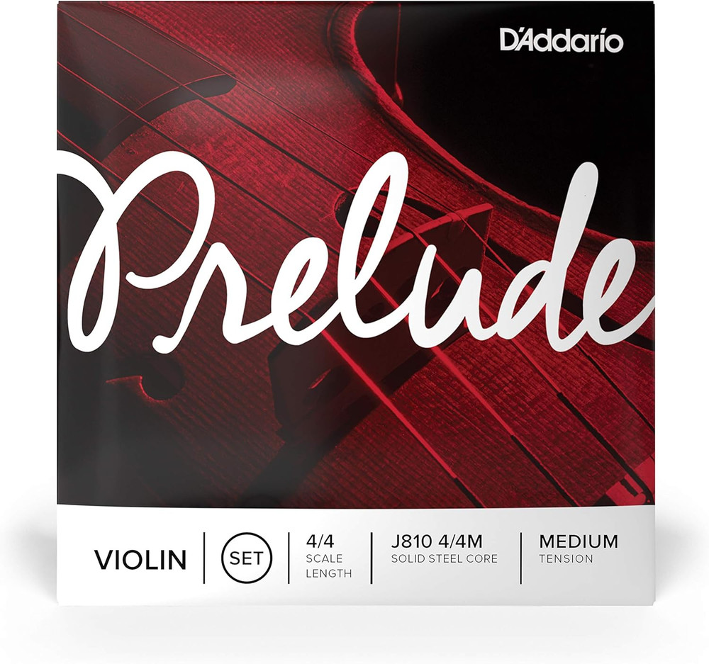 Prelude Violin Strings, J810 4/4M, Medium Tension, 4/4 Scale, 4-String Full Set