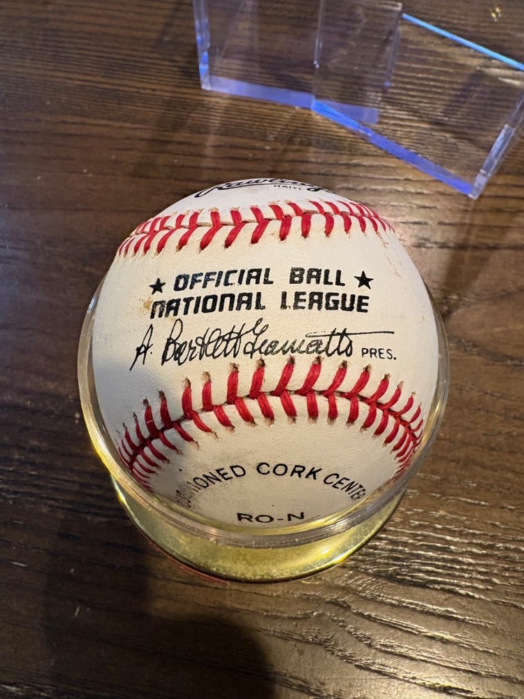 LOU BURDETTE BRAVES SIGNED BASEBALL