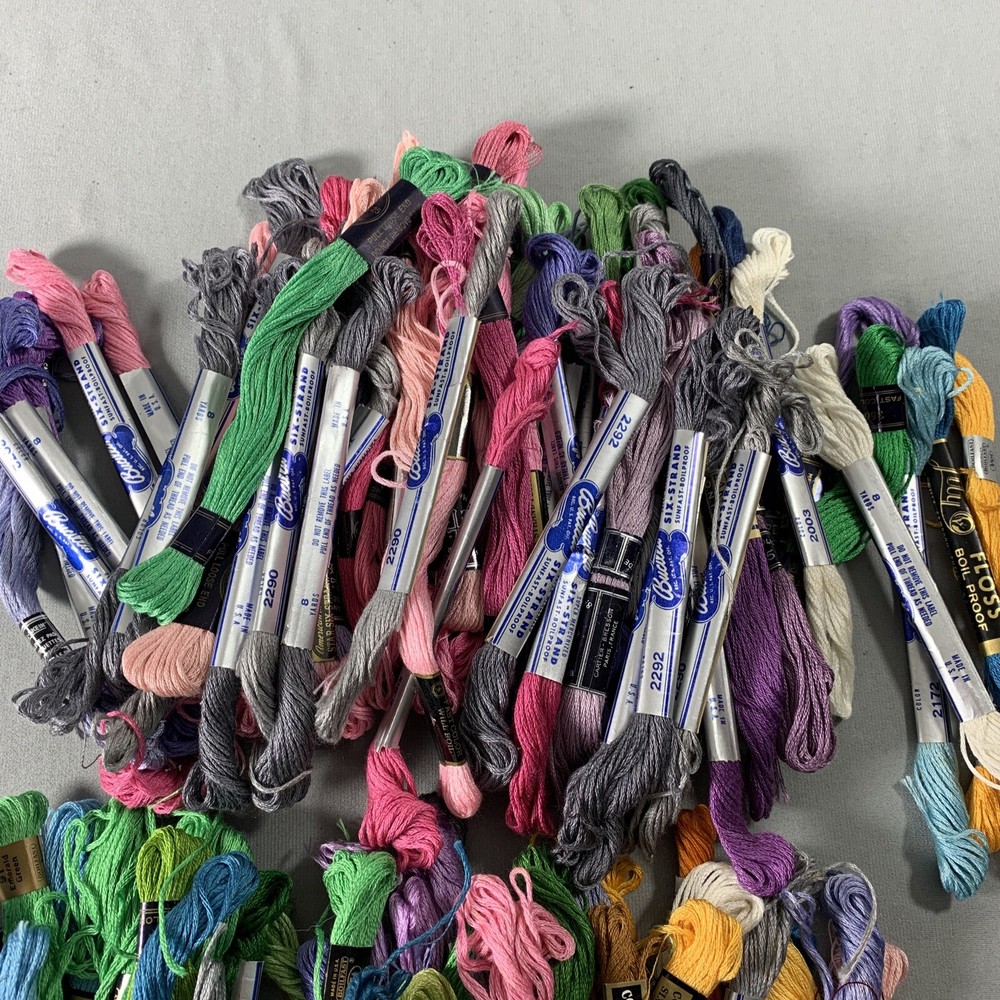 LOT 100 Vtg Embroidery Floss Threads