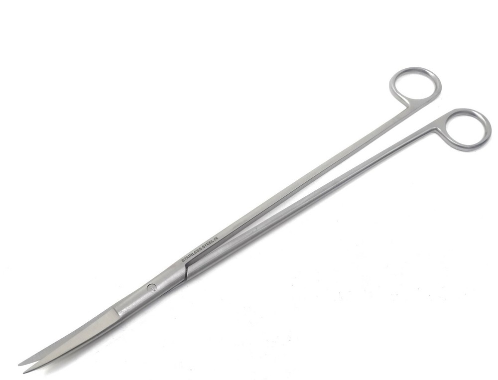 Aquascaping Fish Aquarium Cleaning Scissors Curved 12" Sharp/Sharp, Long Handle