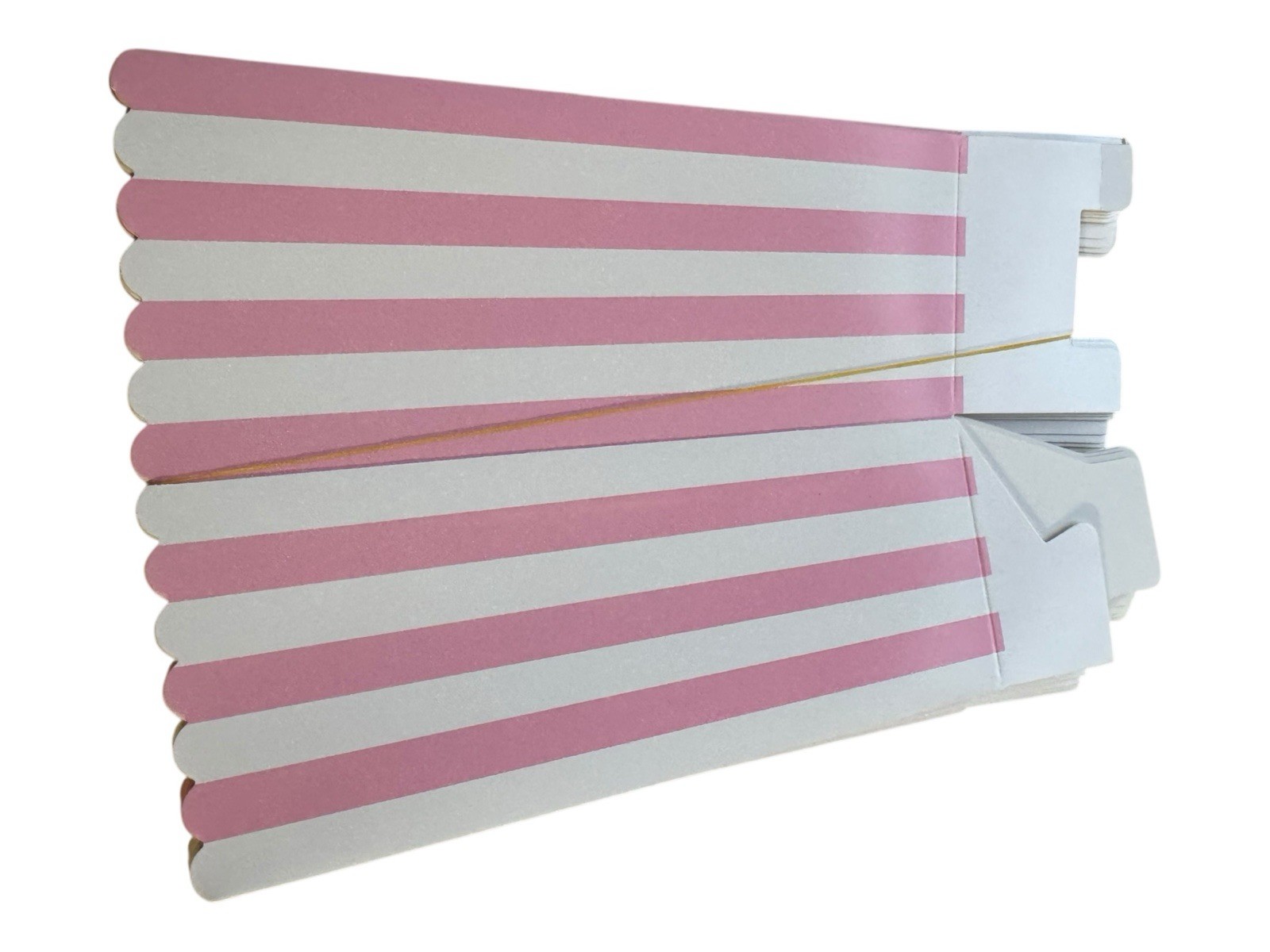 50-Pack Popcorn Boxes Paper Popcorn Bucket - Pink & White Stripe
