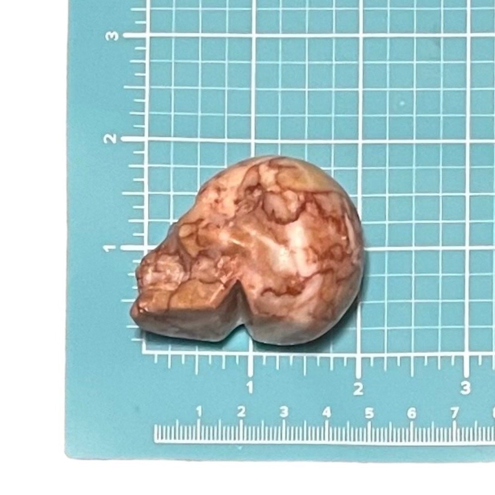 Red Network Vein Jasper Small Skull