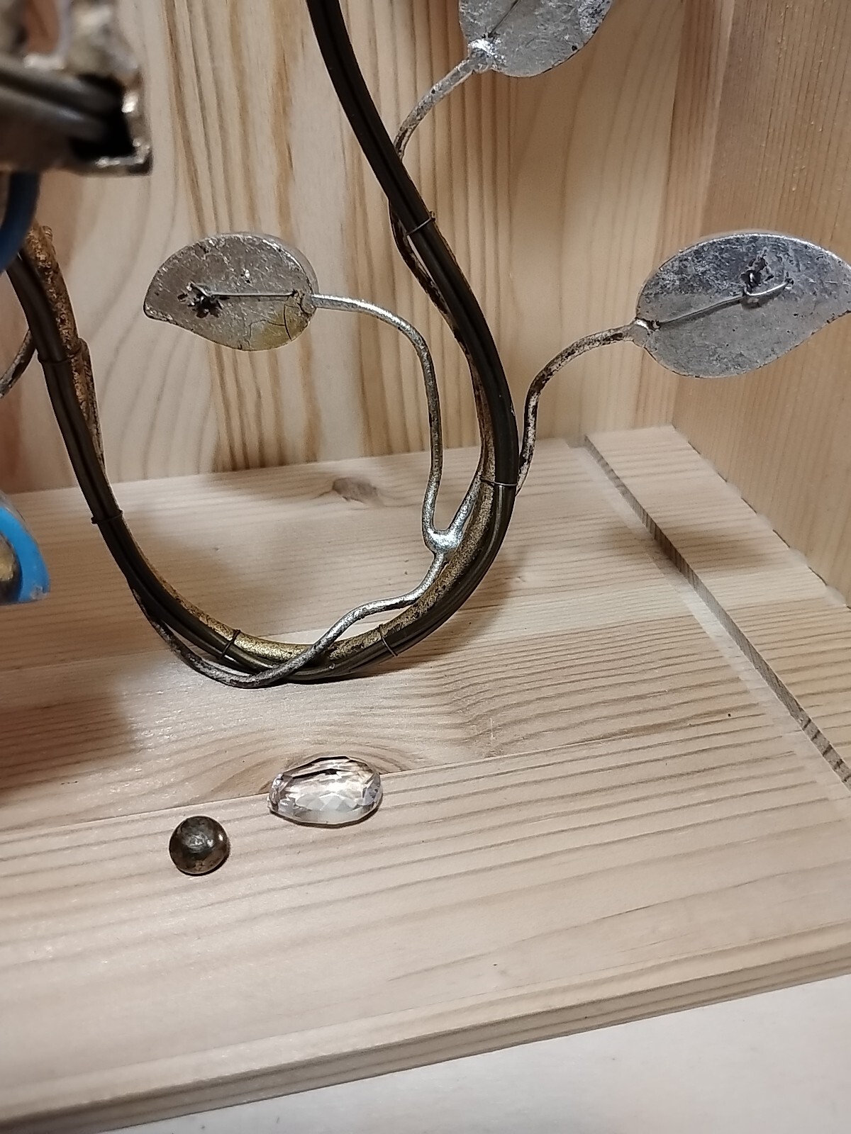 1 Antique Maison Bagues French Crystal Glass Parrot Bird Wall Sconce