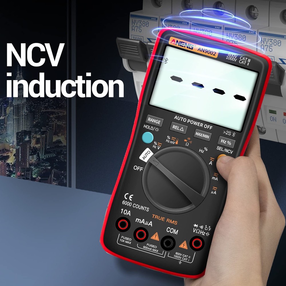 Bluetooth Multimeter Digital Tester Autoranging Trms 6000 Counts Ohmmeter For Ac