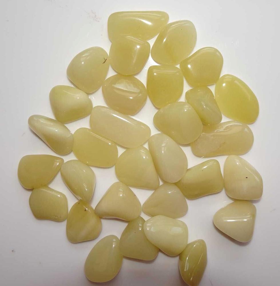 Yellow Opal -3 Ounces Tumbled Stones  rt431c