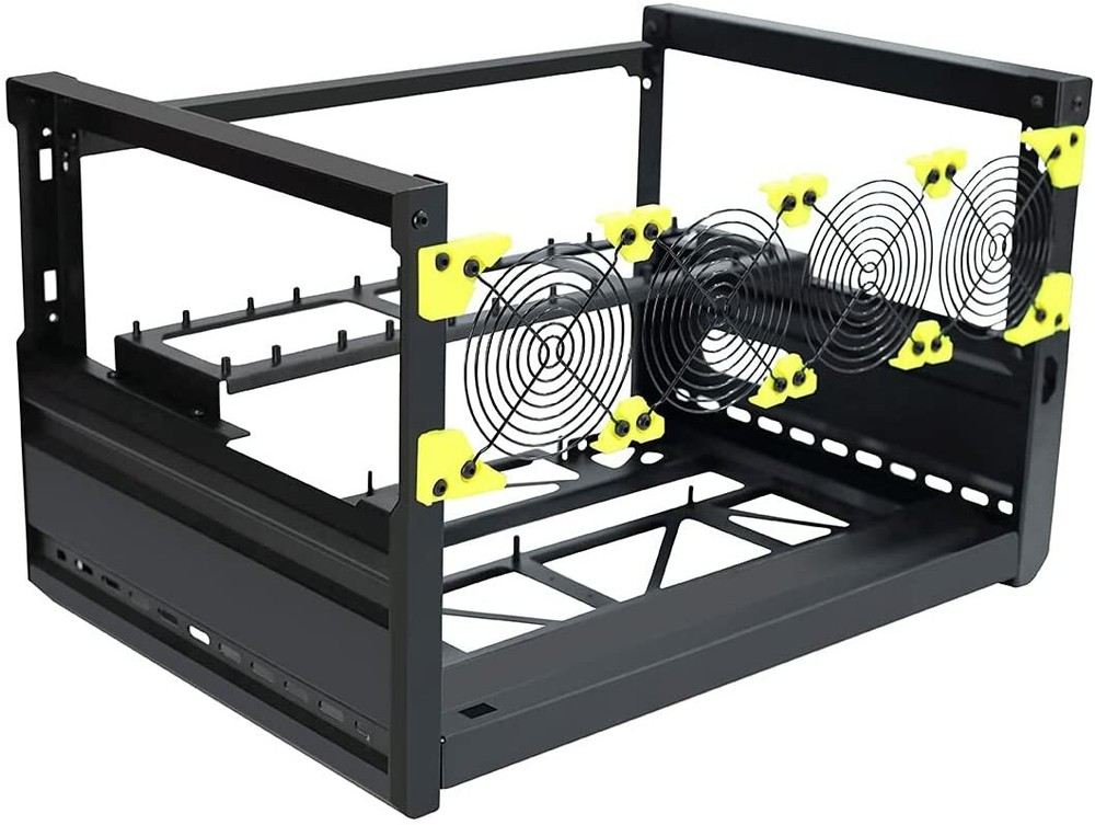 Veddha T3 6-GPU Mining Case Aluminum Mining Rig Open Air Frame Case