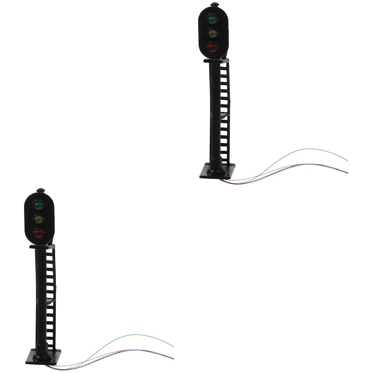 3PCS 2.75inch Model Railway HO Scale 1:87 Signals Black Signal Lights Lamps US