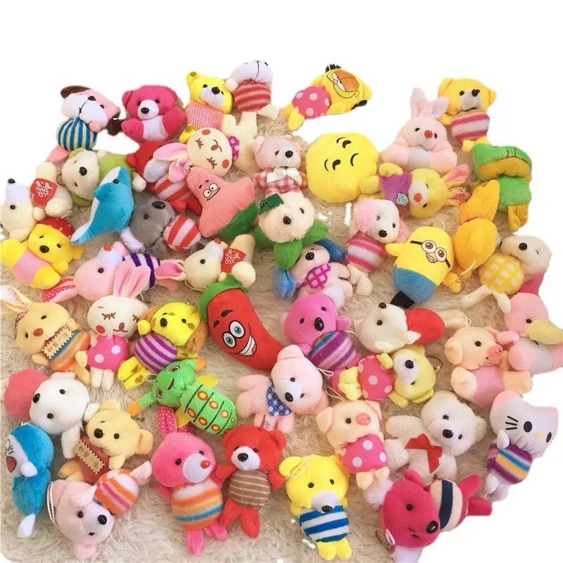 100 pack Mini Plush Keychains claw machine plush crane plush mini claw machine