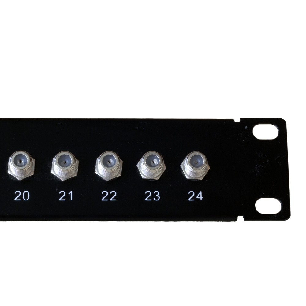 24 Port CATV F Coax Connector 19" Rackmount Patch Panel