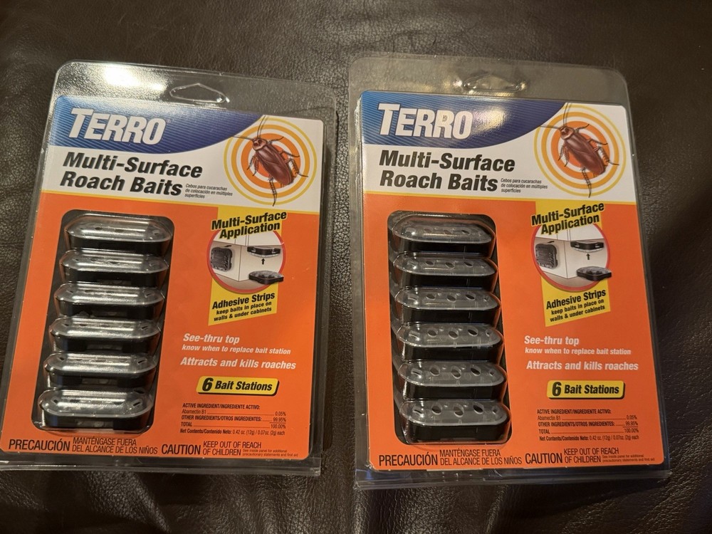 Terro T500 6 Count Multi Surface Roach Baits - Pack of 2