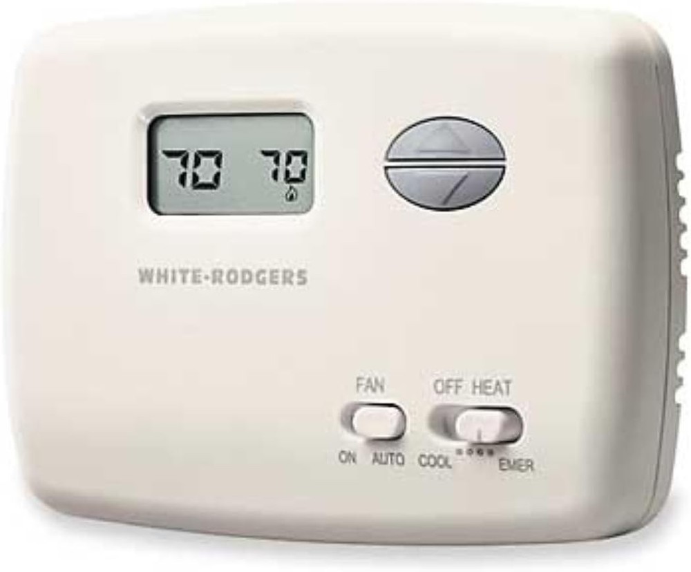 1F79-111 Digital Non-programmable Thermostat,White White