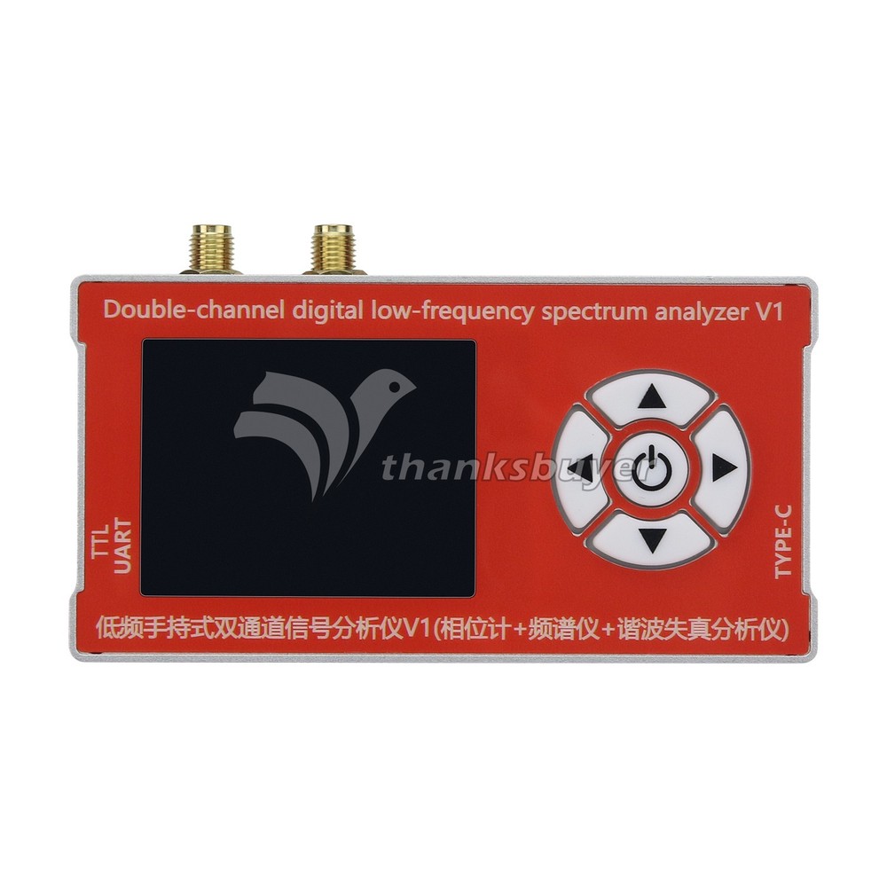 2-CH Digital Spectrum Analyzer 10Hz-800kHz Phase Difference Detection Module