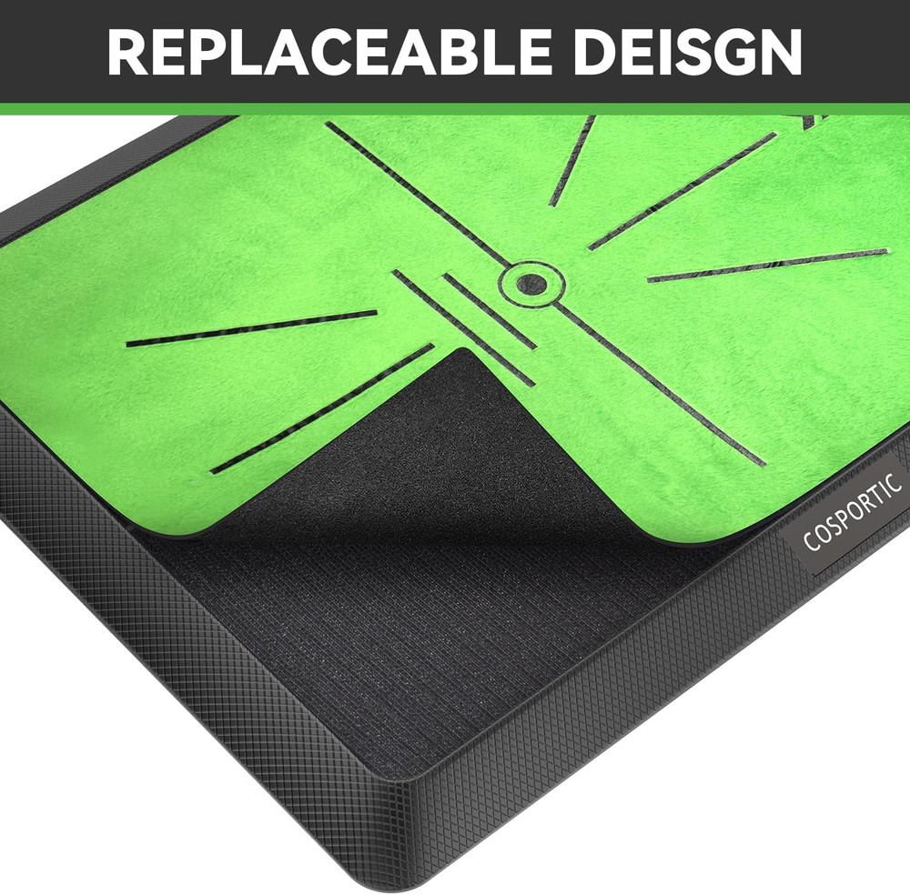 COSPORTIC Golf Hitting Mat, Golf Training Mat for Swing Path Feedback Detection