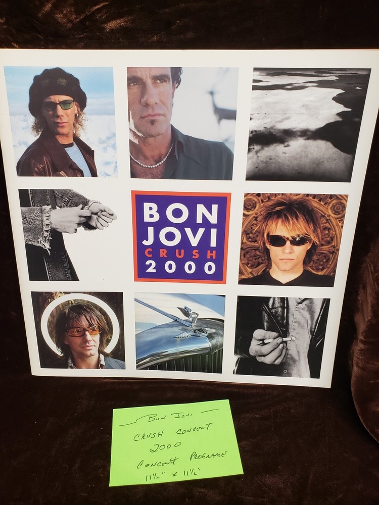 BON JOVI 2000 Concert Tour Program Book BON JOVI CRUSH 2000 WITH TICKET STUB