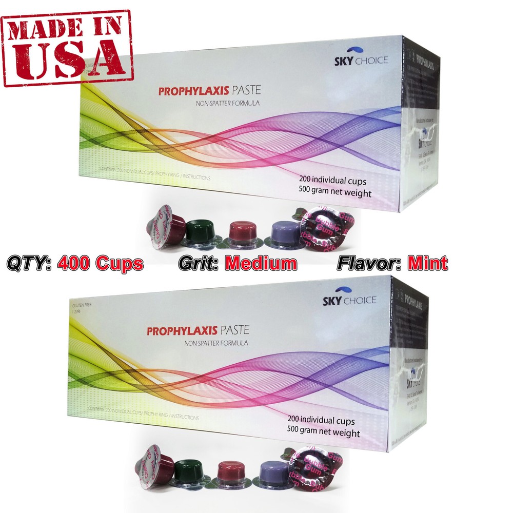 400 cups Medium Grit Mint Dental Prophy Paste  Prophylaxis NonSplatter