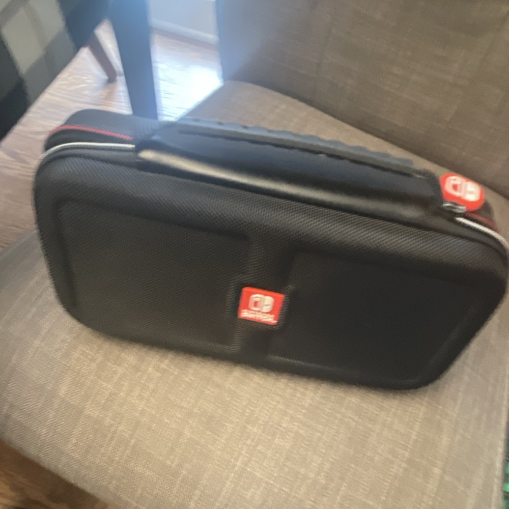 Nintendo Hard Shell Carrying Case Black Red for Switch Console & Games