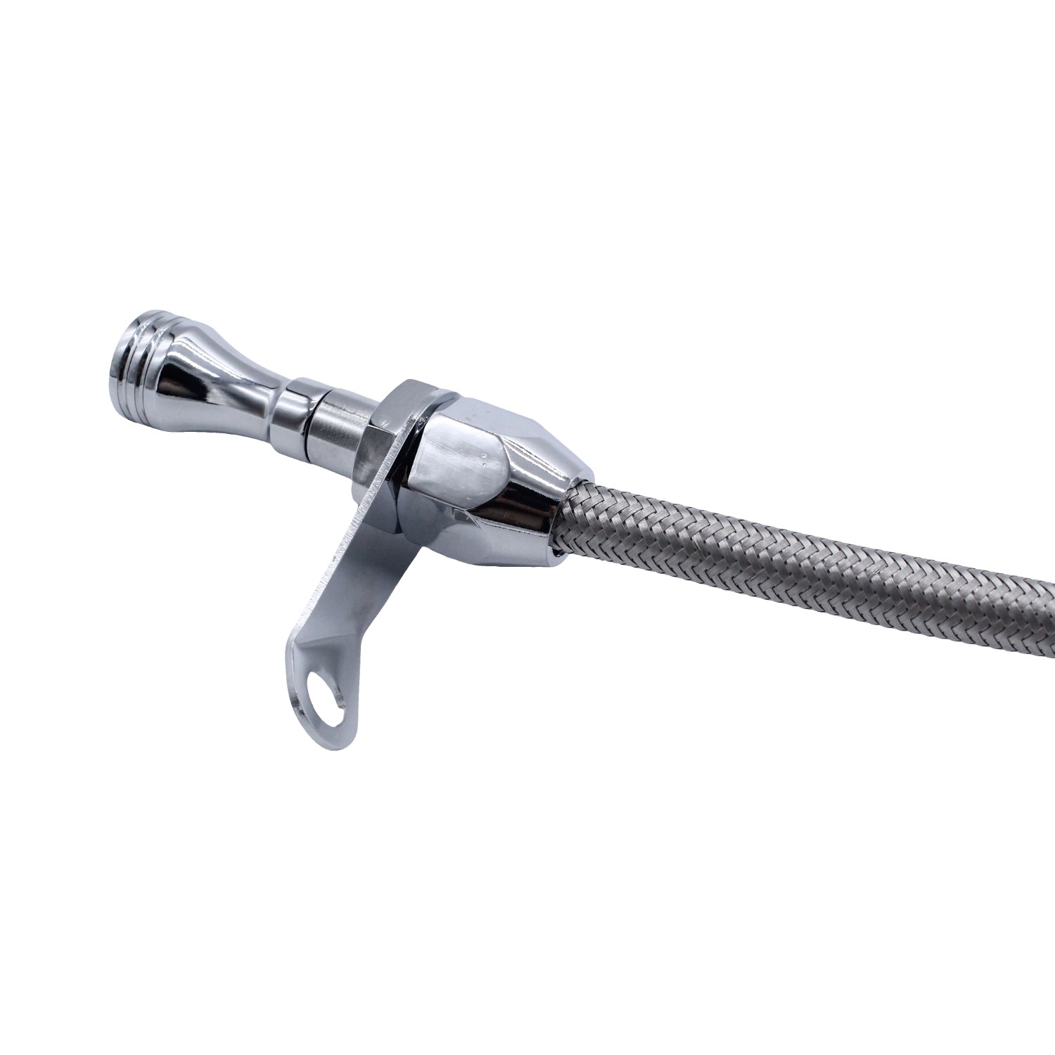 1x Stainless Steel Braided Flexible Transmission Dipstick For Chevrolet Chevy/GM