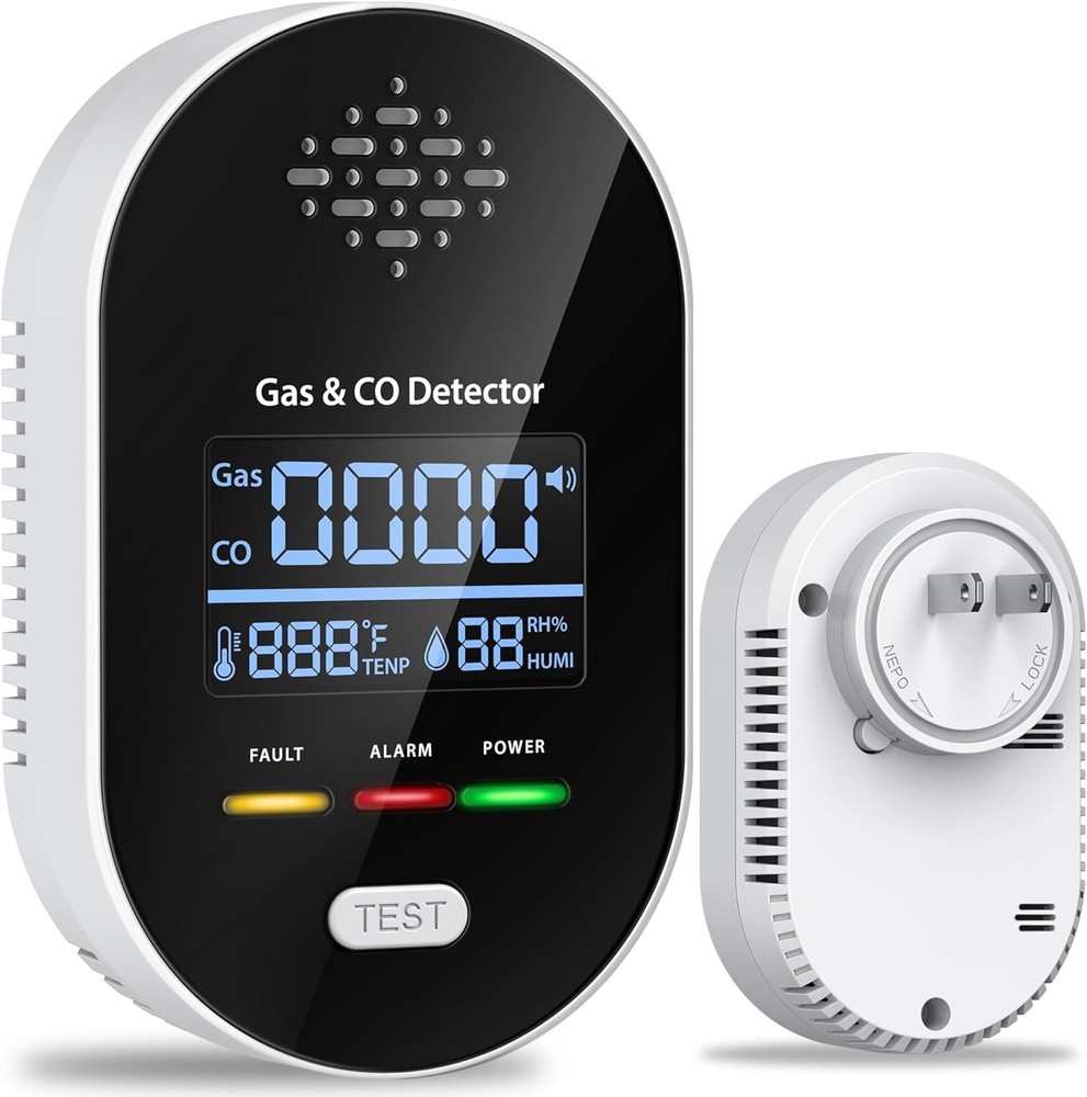 Carbon Monoxide Detector Warning Alarm Sensor Temperature Gas Detector(Optional)