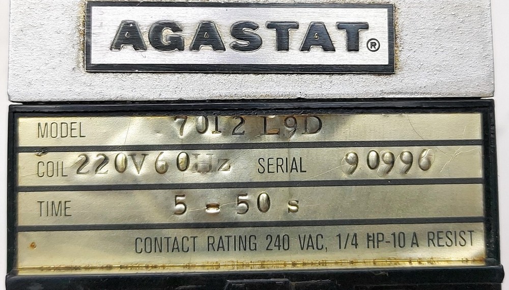 AGASTAT 7012L9D Time Delay Relay