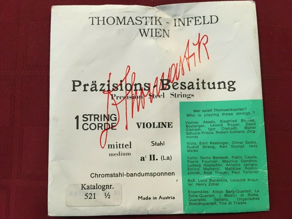 THOMASTIK INFIELD PRAZISION PRECISION 1/2 VIOLIN A STRING, MEDIUM - 521 51AH