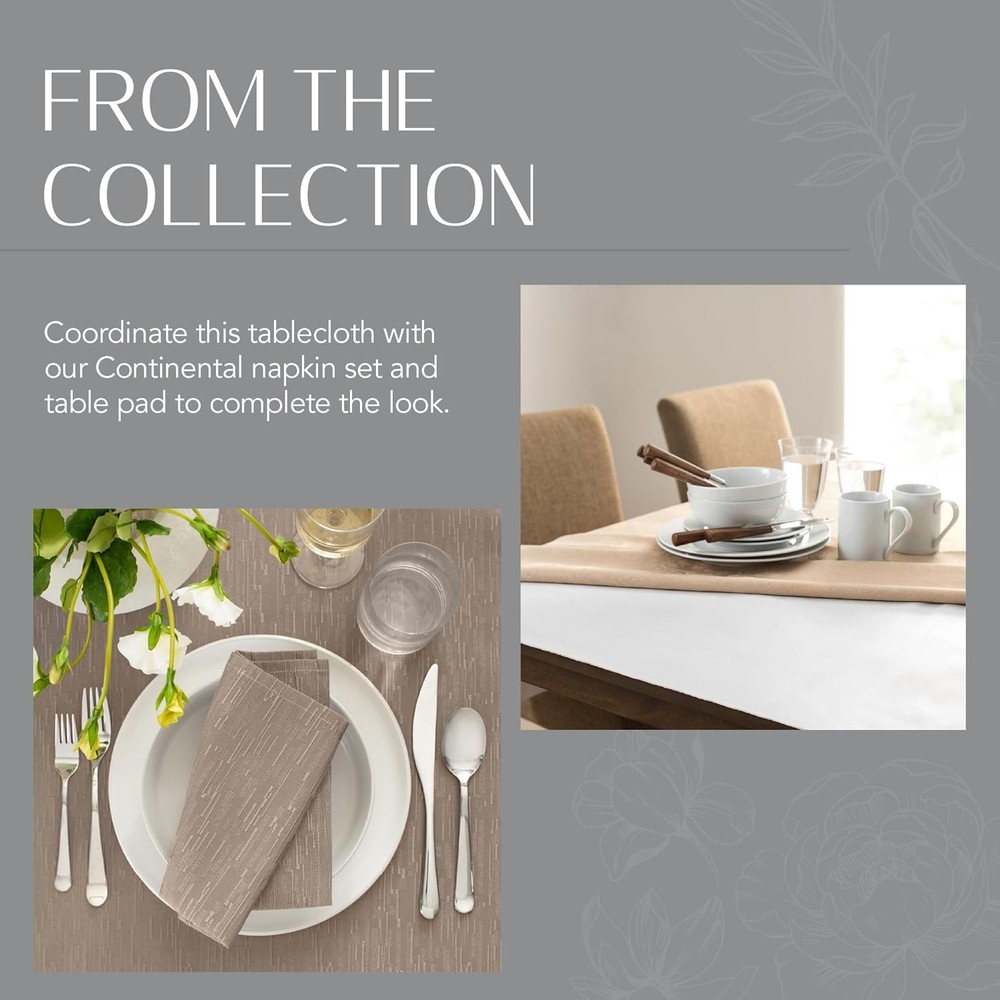 Home Fashions Continental Solid Texture Water Stain & Wrinkle Resistant