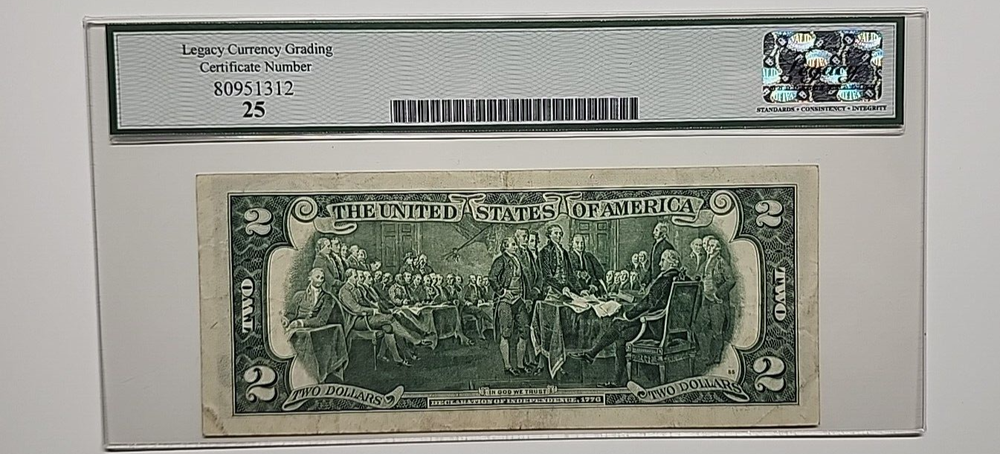 MISALIGNED PRINTING ERROR 1976 2$ LEGACY25 SOLID 5S 5555A