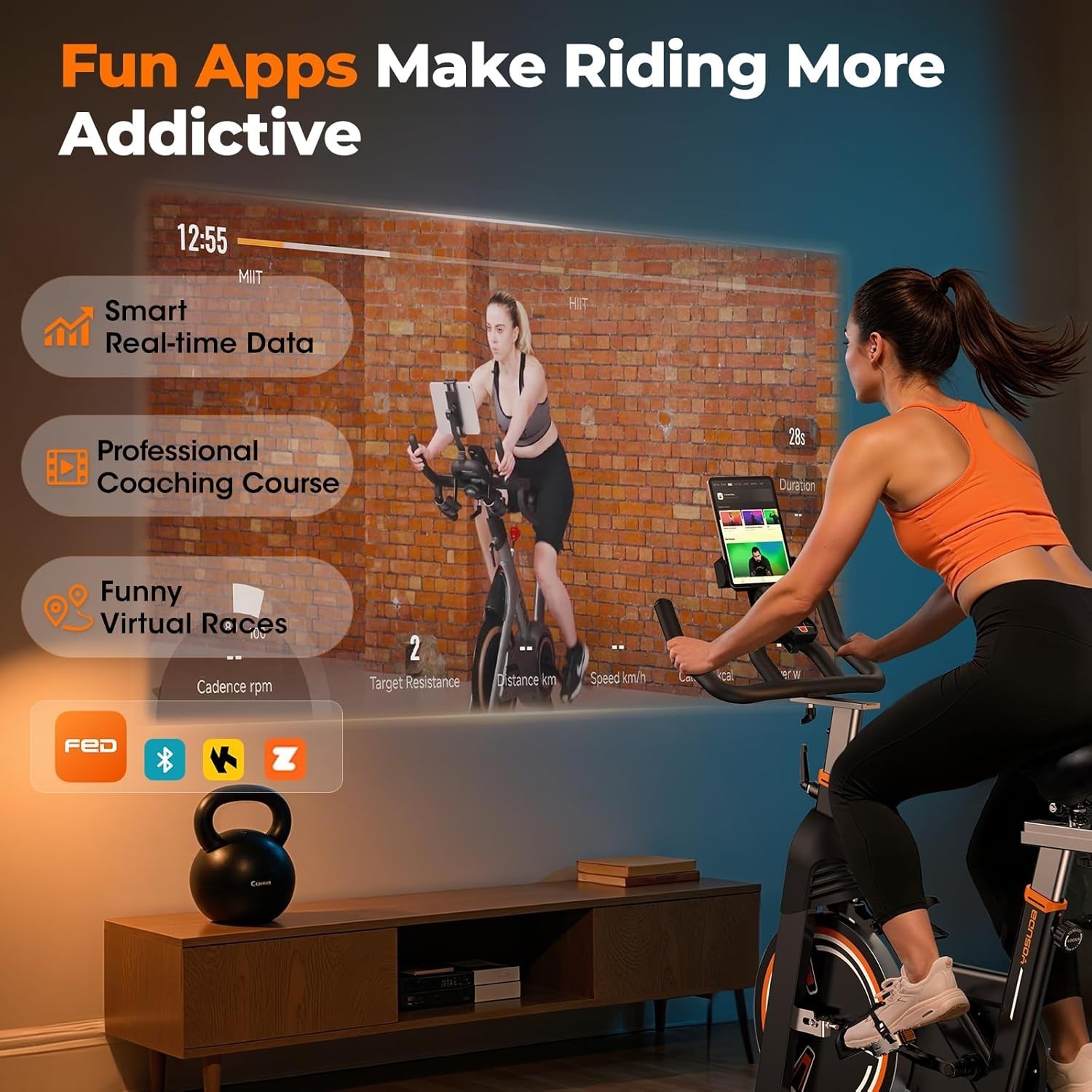 YOSUDA PRO Magnetic Exercise Bike 010C 40lb Flywheel Silent Belt Drive Home Gym