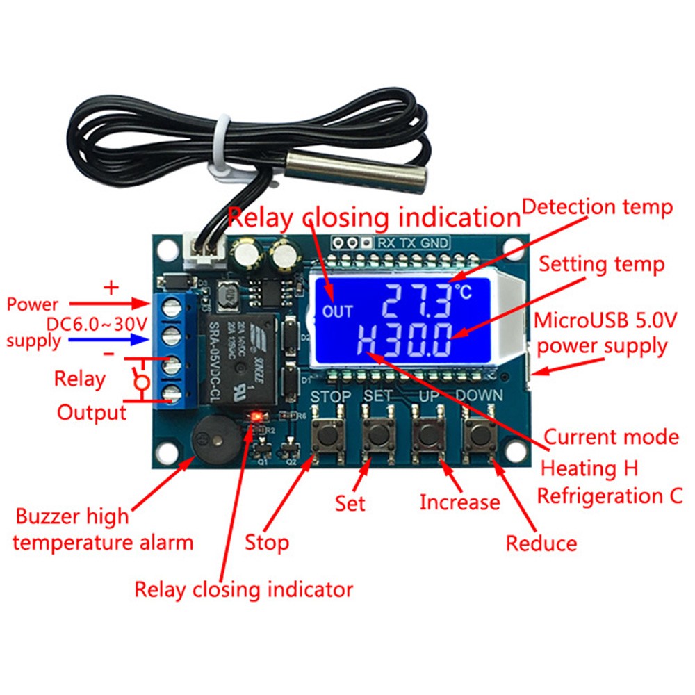 XY-T01 Digital High Precision Thermostat Heating Temperature Controller Module
